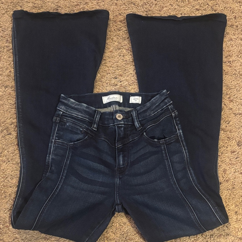 Womens KanCan Signature High Rise Flare Dark Wash Jeans size 23. - Picture 2 of 8